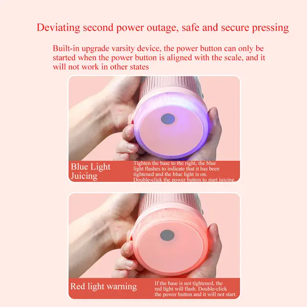 Portable USB Juicer - Fast Electric Blender for Fresh Fruit Smoothies, Rechargeable and Compact Design food 4
