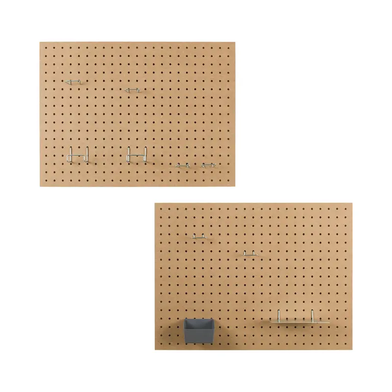 Pegboard Wooden Small Wall Mounted Home Office Retail Display 3
