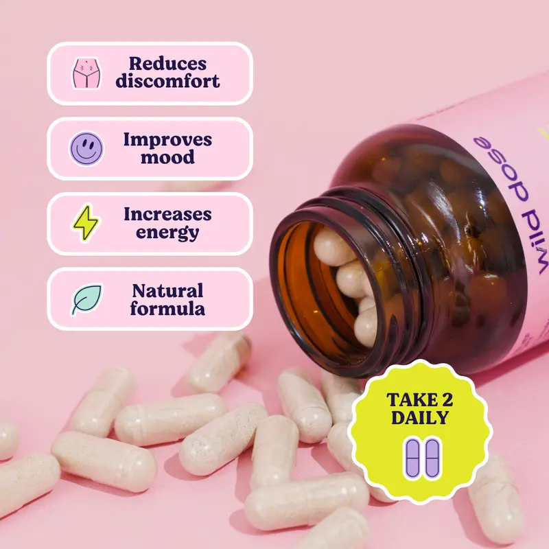 A Dose For PMS+ by Wild Dose - Triple Strength Magnesium | For a Supported, Happier Cycle | Vegan, Natural Formula 1