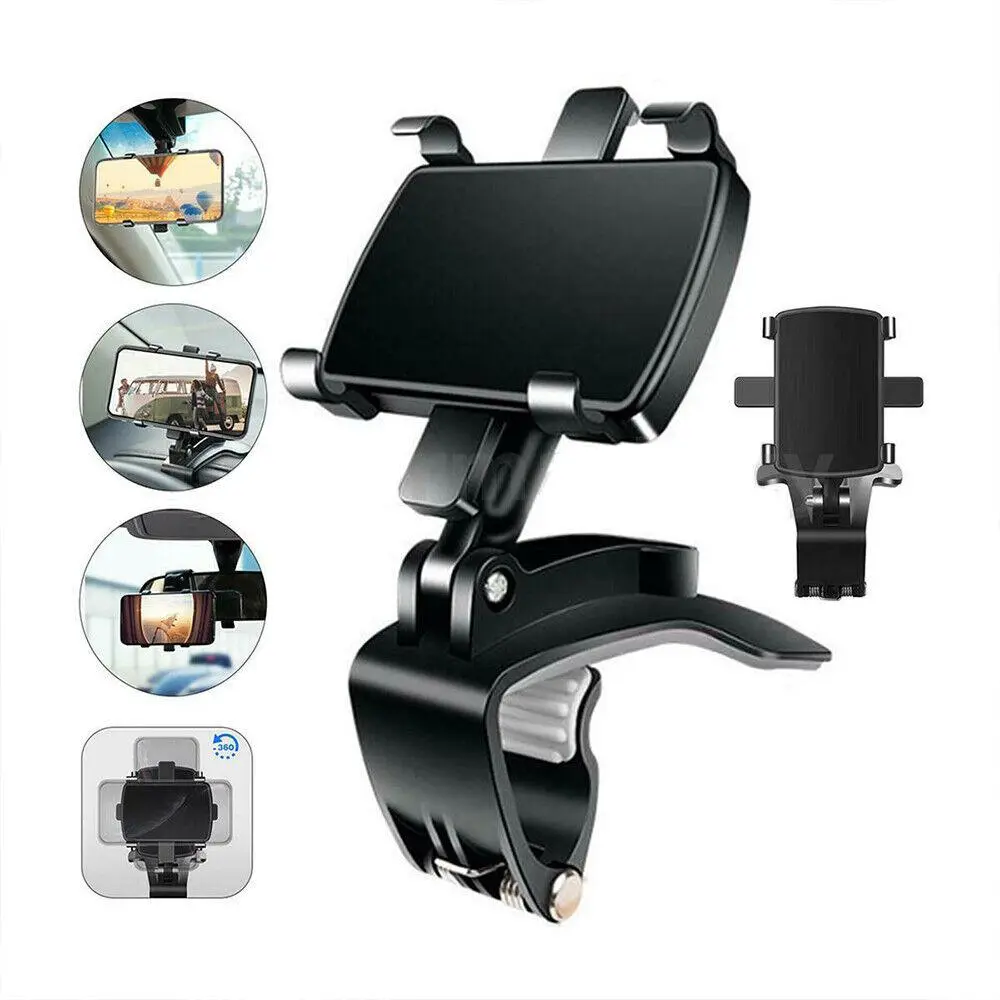 Universal 360° Clip On Dashboard Car Mobile Phone Holder Mount Stand Cradle