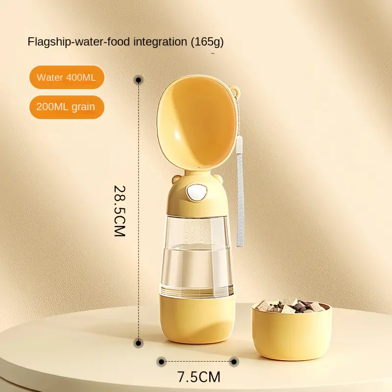 Dog Portable Water Bowl Portable Food Grade Material Dog Cat Travel Pet Water Cup Bottle With Food Dispenser Pet Dog Supplies 8