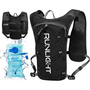Sporty Unisex Letter Print Hydration Backpack with 1.5L Watter Bladder Bag, Lightweight Zipper Running Vest Backpack, Sports Backpack, Bicycle Backpack for Hiking, Trail, Skiing, Camping, Cycling, Race, Marathon