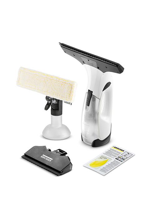 Product Introduction of Kärcher Window Vac WV 2 Plus, Battery Running Time: 35 min, LED Display for Battery Status, Suction Nozzle: 280 mm, Spray Bottle with Microfibre Cloth, 20 ml Window Cleaner Concentrate 108