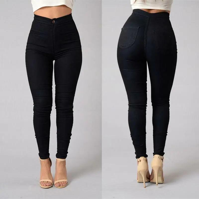 Hot Women Pencil Stretch Slim Denim Skinny Jeans PantsHigh Waist Jeans Trousers 1