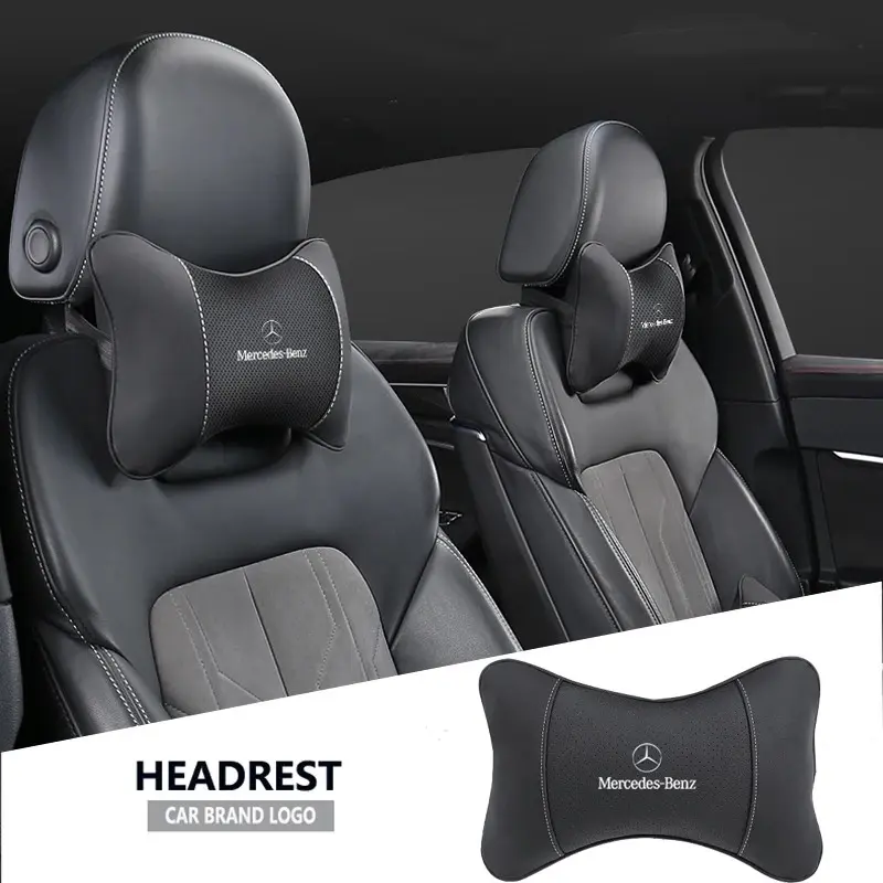 Mercedes Benz|AMG neck pillow | Headrest cushion support | Black | 1 Pcs/2Pcs
