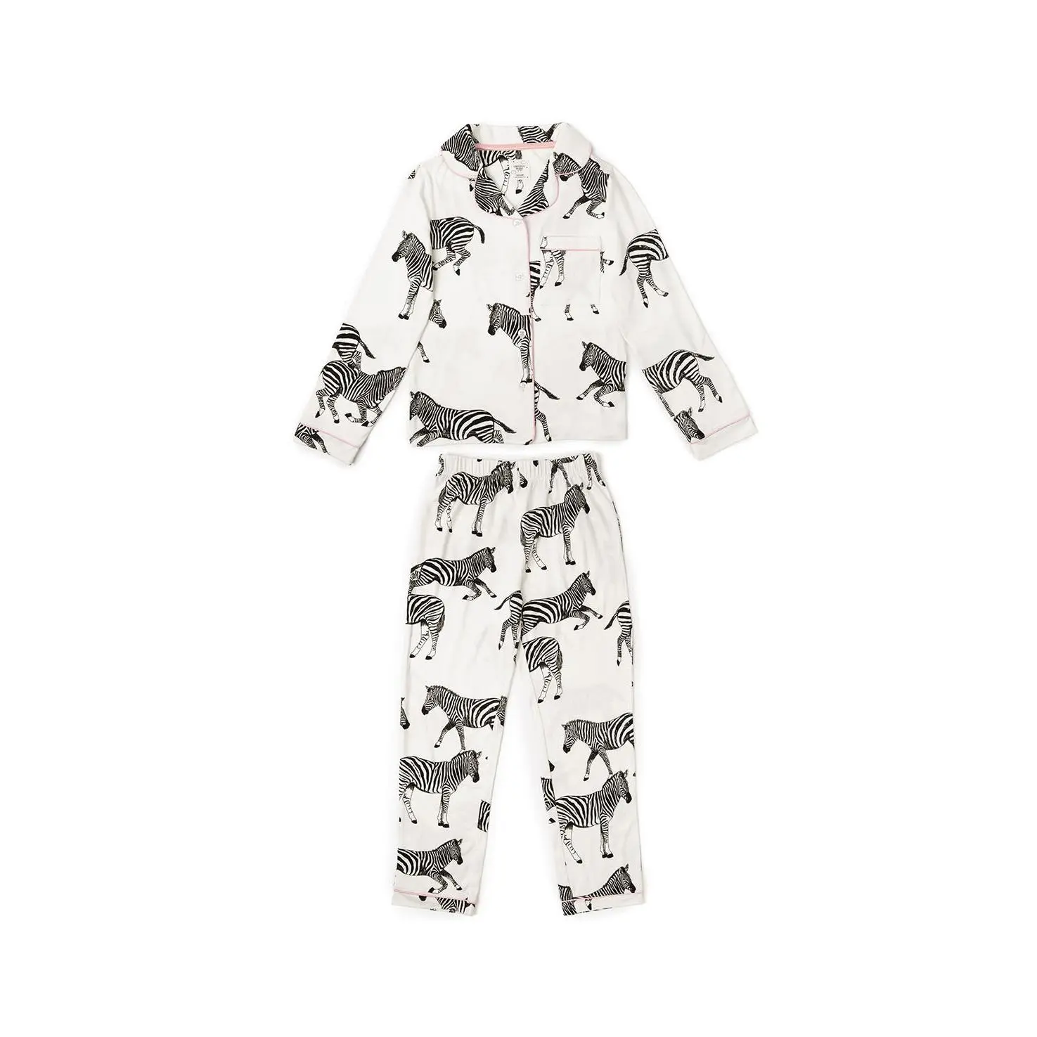 Kids Zebra Print Long Pyjama Set