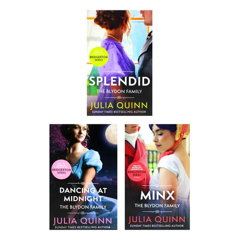 Julia Quinn Blydon Family Saga 3 Books Collection Set (Splendid, Dancing At Midnight, Minx) 3