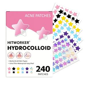 Hydrocolloid Acne Patches, 240pcs/box Star Shaped Acne Cover Patches, Facial and Skin Care Tool Stickers for Women & Men