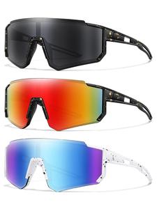 Kid's Outdoor Sports Tinted Lens Sunglasses, Windproof Sports Eyewear, Windproof Shield Frame Sunglasses for Girls & Boys, Fashionable Accessories for Cycling Hiking Fishing Travel Beach Vacation