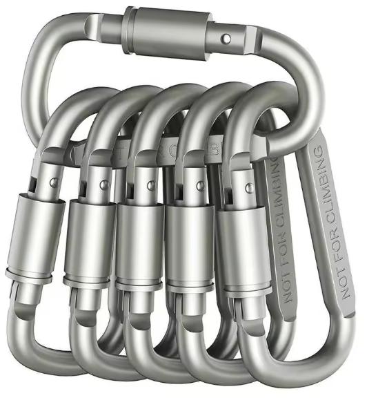4-6PCS Carabiner Set For Key Camping Survival EDC Outdoor Keychain Clip Alloy Aluminum Tactical Caribiner Hook Karabiners 7