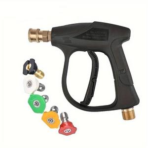 High Pressure Washer Gun with 5 Nozzles, 4350 PSI 1/4" Quick Release Water Sprayer, Efficient Car Washing Tool, Compatible with M22 14MM Hose Connectors, Handle, Tool Accessories, Power Tool, Car Wash Jet