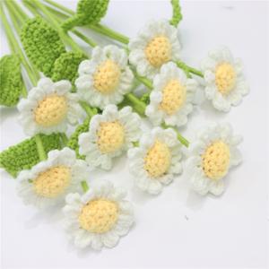 10pcs Handmade Knitted Daisy Flowers for Birthdays Anniversaries Mother’s Day and Special Occasions