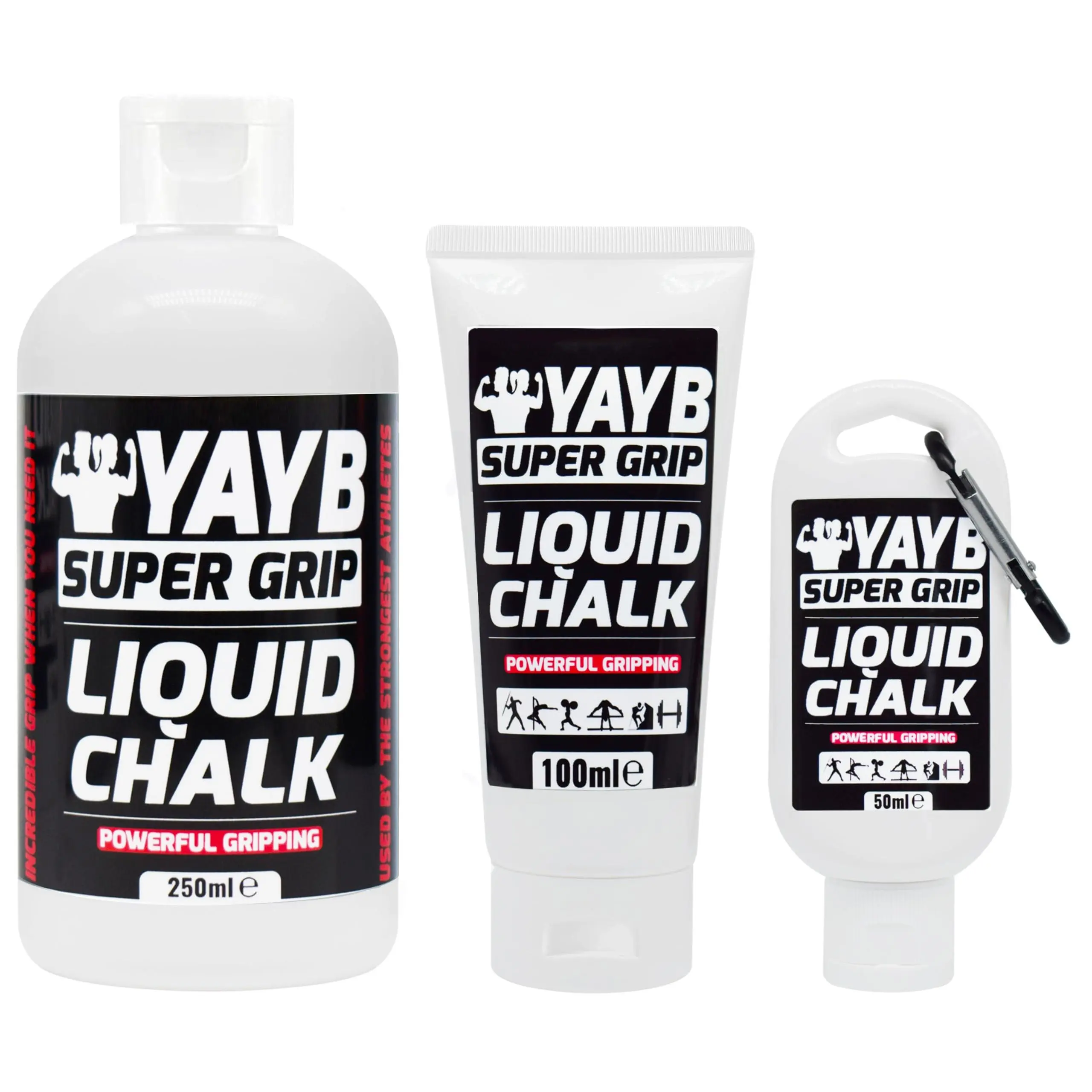 LIQUID CHALK | YAYB | Powerful Hand Grip | Sweat-Free Hands Gym | Weight Lifting, Rock Climbing, Gymnastics, Weightlifting, Pole Dancing, Bouldering, Powerlifting, Strongman, Dry, Sports (1x 35ml)