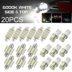 42/20Pcs LED Car Interior Lights T10 6000K SMD LED Replacement License Plate/Reading Light Bulbs Xenon White Interior Light Bulbs