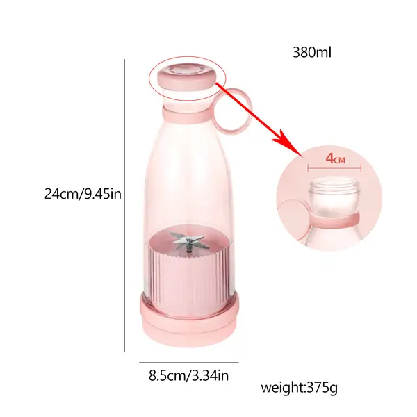 Portable USB Juicer - Fast Electric Blender for Fresh Fruit Smoothies, Rechargeable and Compact Design food 2