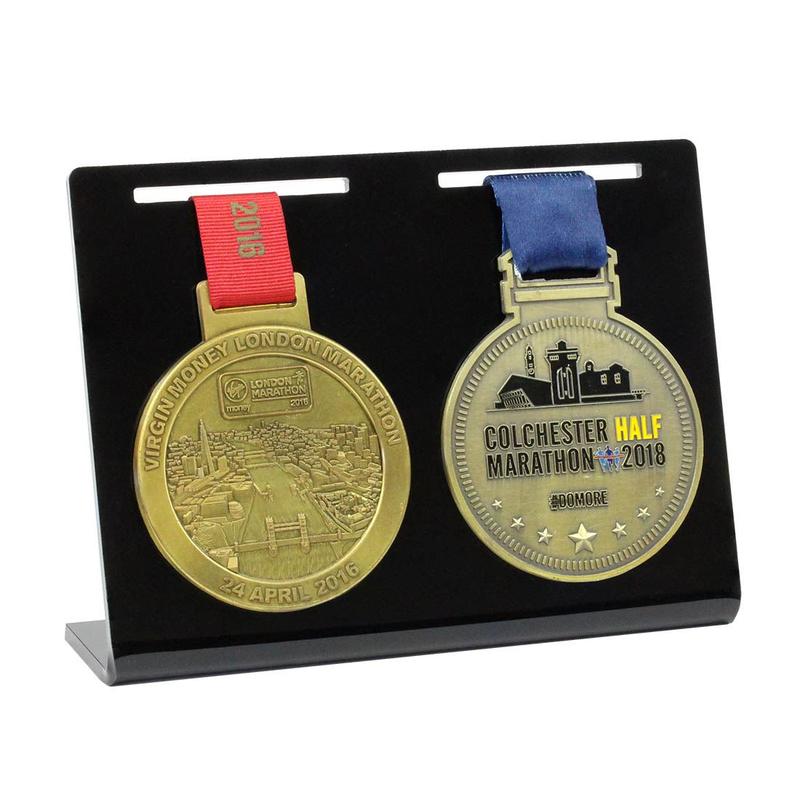 Black Acrylic Desktop Medal Display - Choice of Sizes 1