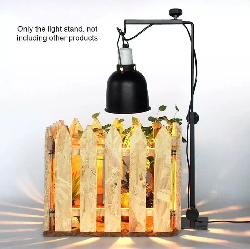 Adjustable Tortoise Table Light Stand Reptile Vivarium Heat Lamp Fixture Holder 5
