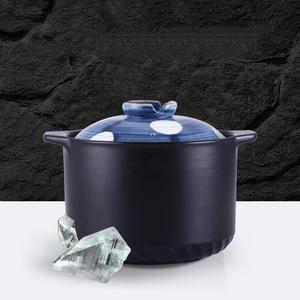 Creative Ceramic Stockpot with Lid & Handle, 1 Set Casserole Pot, Kitchen Cookware for Soup, Stew, Braise, Simmer, Bake, Roast
