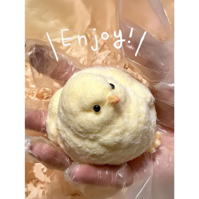 1pc Squeeze Chicken Toy, Stress Relief Animal Figurine, Decorative Collectible Toy 0
