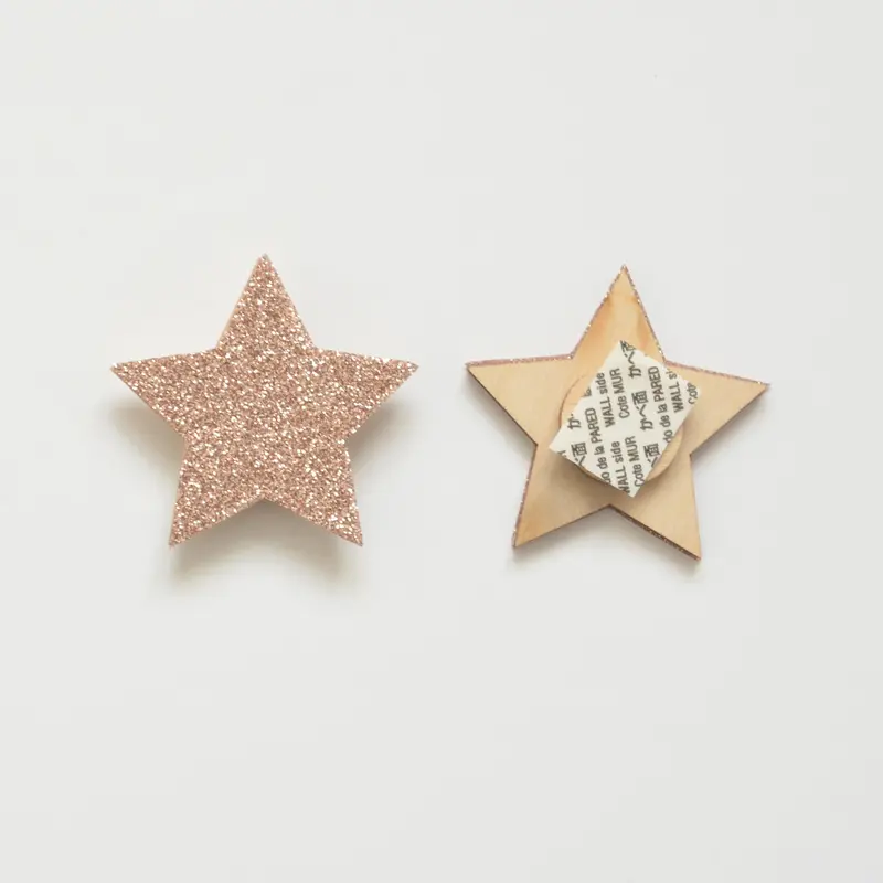 Rose Gold Glitter Star Hooks (2 pack) 3