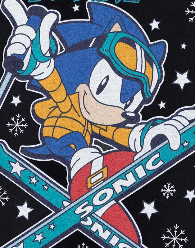 Vanilla Underground x Sonic the Hedgehog Boys Black Merry Christmas Short Sleeved T-Shirt 6