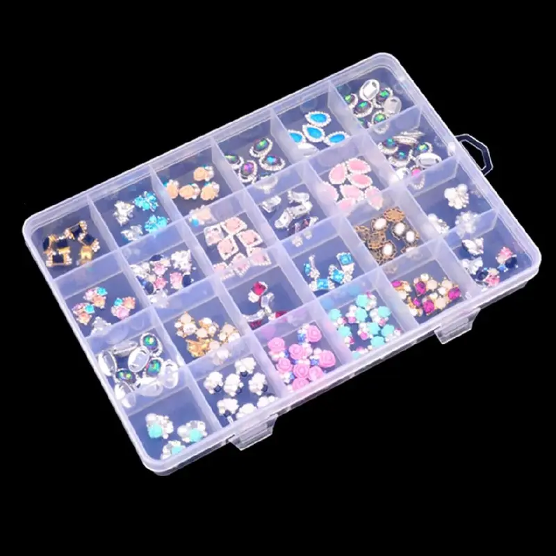 24 Compartment Small Organiser Storage Plastic Box Craft Nail Art Fuse Beads - Z139 7