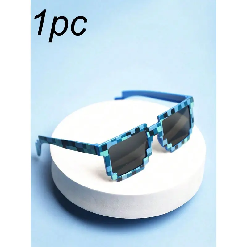 1pc/2/4/8/16pcs Mosaic Glasses For Teen Boys And Girls - Stylish And Personalized Pixel Eyewear 5