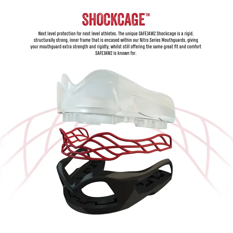 SAFEJAWZ Nitro Series Black and Red - Adult 1