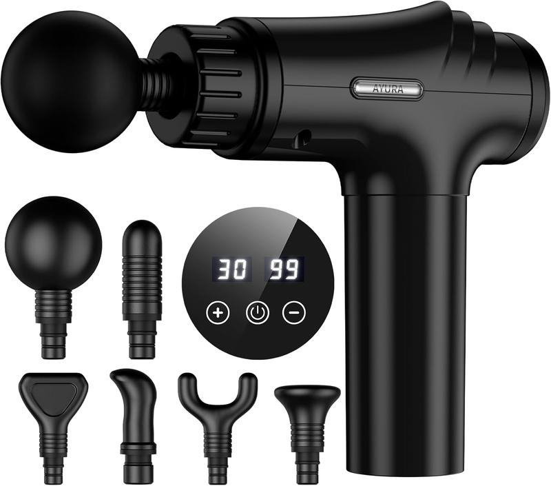 Powerful Deep Tissue Massage Gun for Pain Relief – Handheld Percussion Massager for Athletes, Muscle Recovery & Relaxation – Quiet, Portable & Rechargeable 1