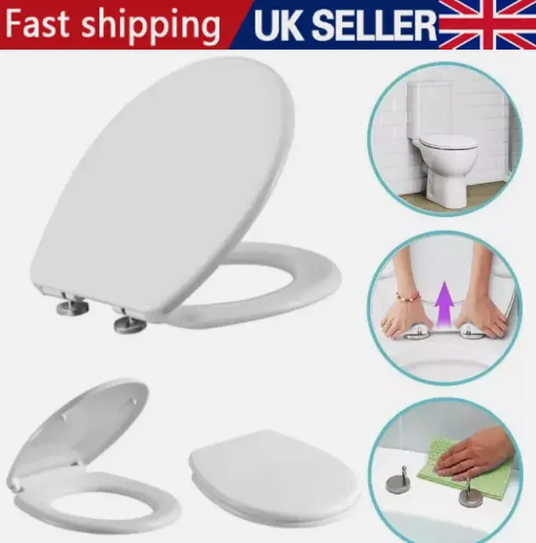 Quick Release Toilet Seat | Soft Close | Heavy Duty | Universal Fit | One Button 0