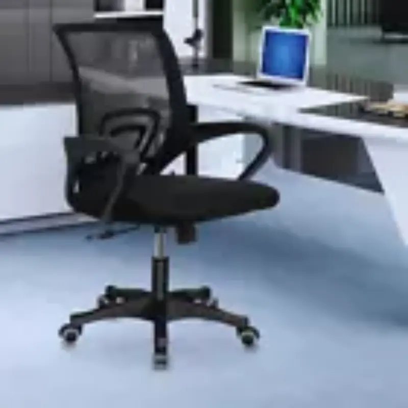 Adjustable Height Swivel Mesh Ergonomic Home Office Chair for Computer Desk - UK 0