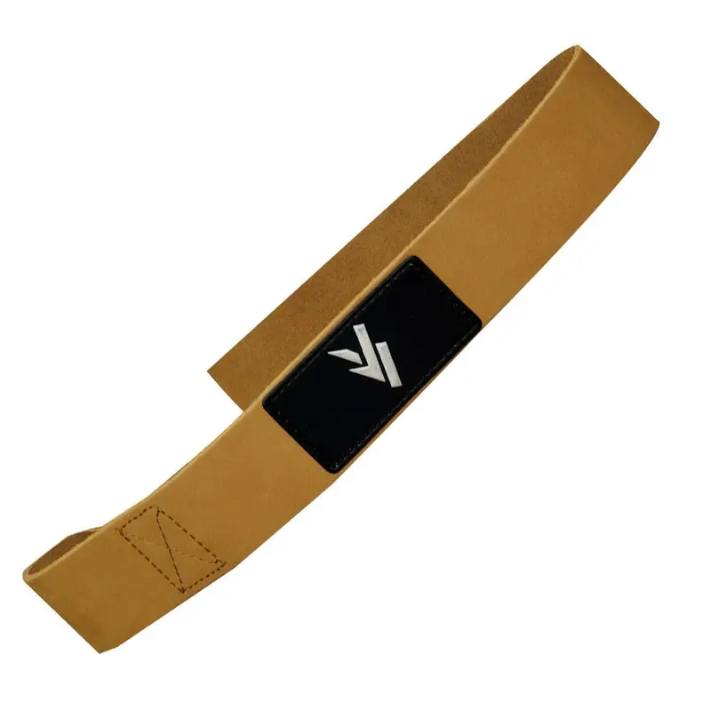 Weight Lifting Leather Wrist Straps Brown Pair For Work out Gym & Training 2