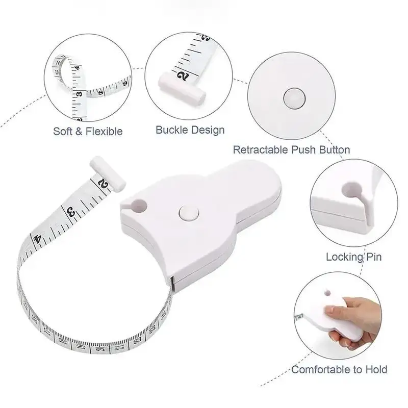 Automatic Portable Body Measuring Tape for Waist, Hip, Arm - Retractable Body Tape Measure for Accurate Measurements 0