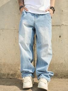 Men's Plain   Jeans, Street Fashion Casual Denim Trousers for Daily Wear, Mens Bottoms for Summer