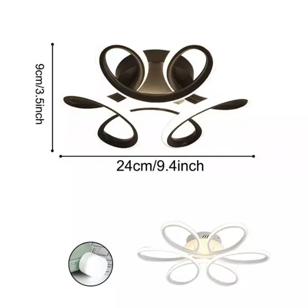 Modern LED Ceiling Light Chandelier | Dimmable Flush Mount Lamp | Contemporary Lighting for Living Room, Bedroom, Dining Room | Adjustable Brightness | Energy-Saving LED Fixture | Stylish Home Decor | Warm & Cool White Options | UK Stock 4