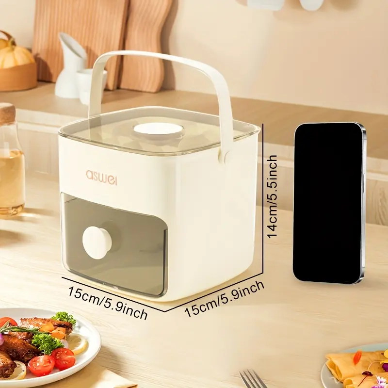 RISELDAJOR  Essential 48-Cube Ice Maker with Easy-Press Lid, Double-Layer Food-Grade Plastic Tray, Freezer-Safe, Ideal for Drinks, a Must-Have Kitchen Accessory. 3