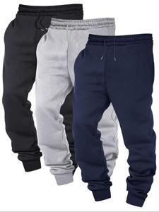 Men's Solid Color Pants, Casual Comfy Breathable Trousers for Summer, Men's Bottoms for Daily Wear