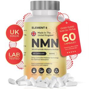 60 x 500mg NMN Capsules from Element 5 - 2 Month Supply With Controlled Release Technology