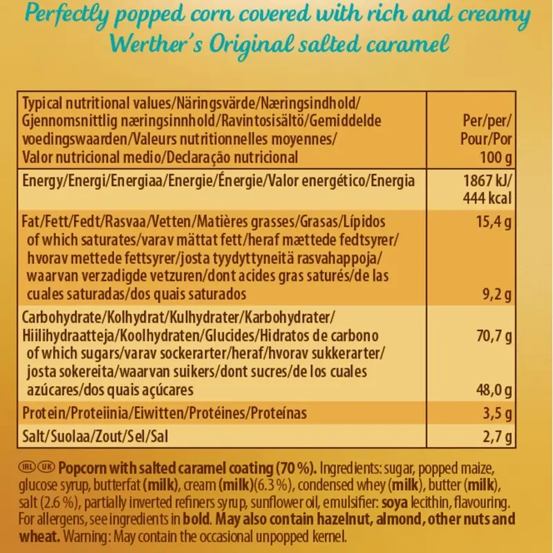 Salted Caramel Popcorn 140g Pack of 1 Gourmet Snack With a Rich and Buttery Caramel Twist Crunchy Crispy Savory 2