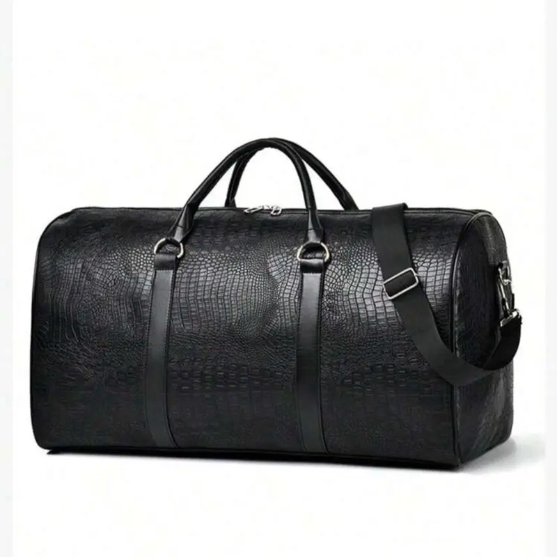 Crocodile Leather Texture Travel Bag for Business and School-Fashion Bag