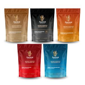 Ancient Extracts Mushroom Bundle minimum 30% Active Beta Glucan content - Food Supplement