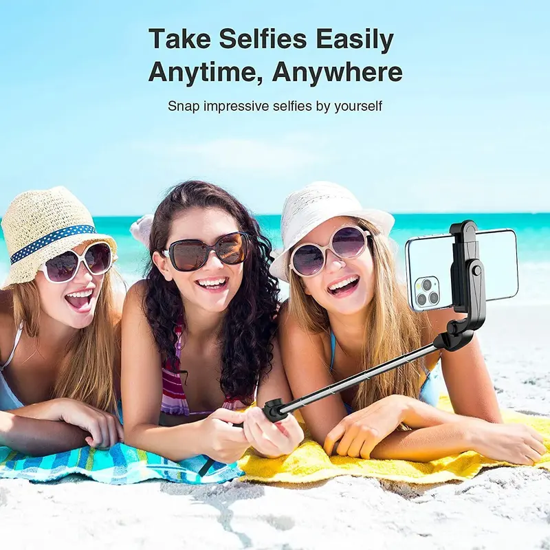 Bluetooth Selfie Tripod Telescopic Stick Remote Monopod Extendable Phone Holder 8