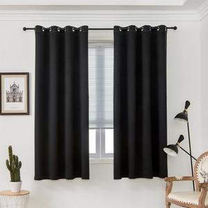 Blackout Curtain, 1 Count Modern Simple Grommet Design Curtain, Window Curtain for Home Living Room Bedroom, Home Decoration, Curtain Blinds, Heavy Curtain, Curtain Rod