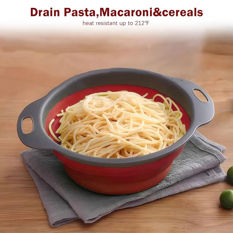 Collapsible Kitchen Strainer Set – 2PCS Food Strainers for Pasta & Vegetables 7