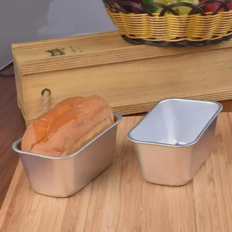 Aluminium Alloy Rectangular Bread Mold Non-Stick Cake Pan Mini Toast Mold Cake Baking Tray Loaf Kitchen Baking Tools Bakeware 2