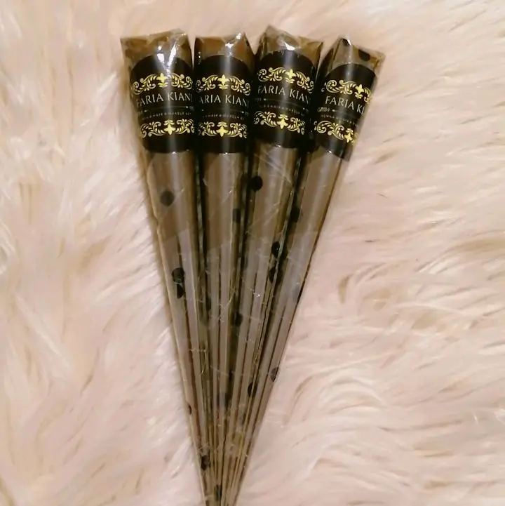 4 X 20g Natural Henna Cones, Chemical-Free, Homemade, Freezer-Safe for 3 Months, Shelf Life 1 Week