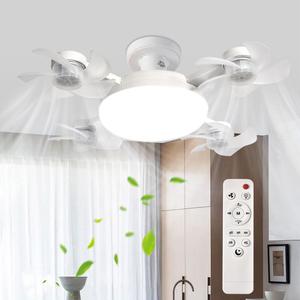 Drone Design Ceiling Fan with Light & Remote Control - Energy Saving, Ultra Quiet DC Motor, 45" Strong Wind with Timer, Variable Speed Smart Fan for Bedroom, Living Room, UK Amazon (E27/B22)