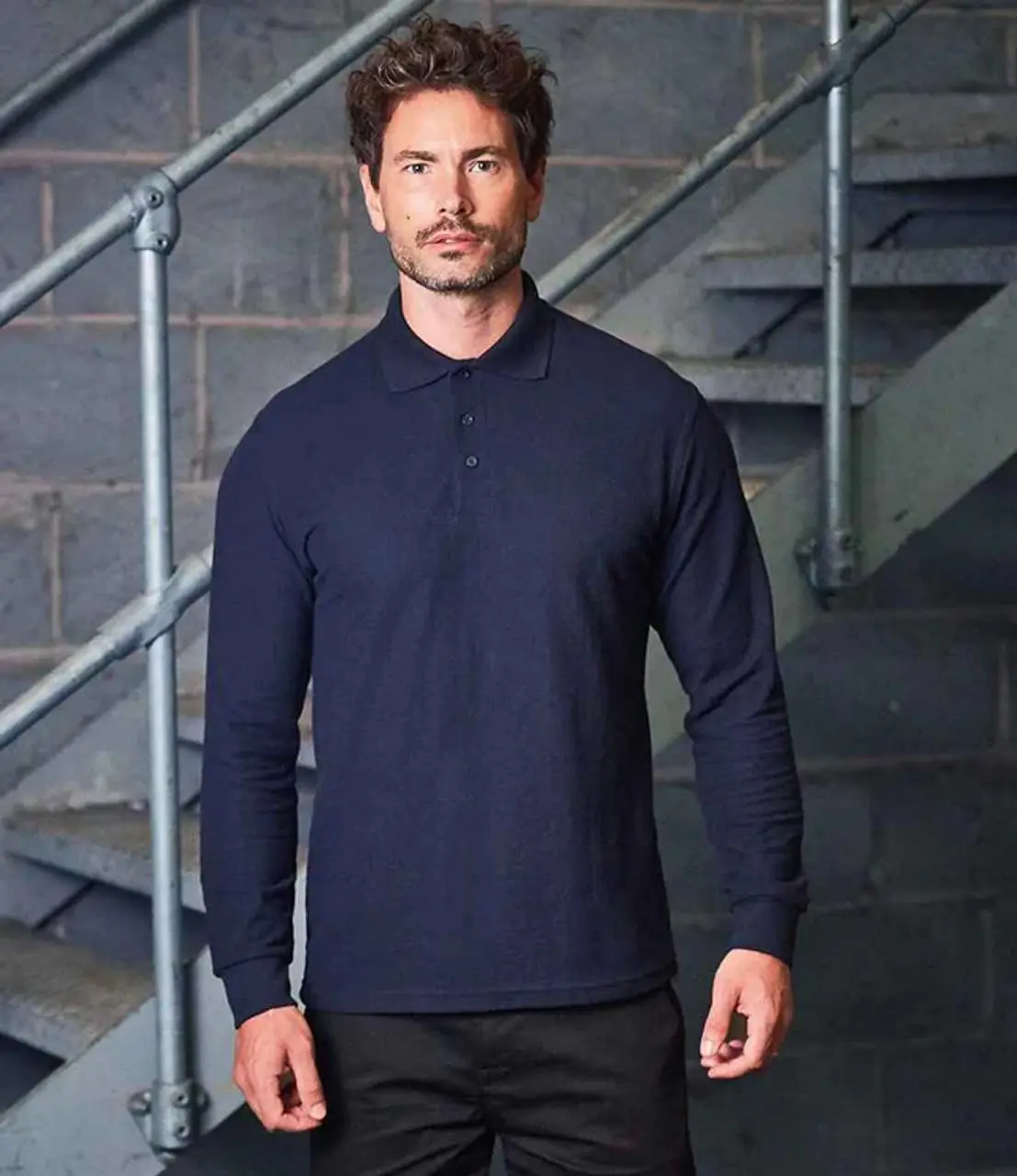 Men's Pro RTX Work Premium Long Sleeve Pique Polo Shirt