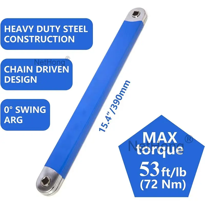 Offset Extension Wrench Set Ratchet Spanner Wrench Extender with Adapter Socket+ 6