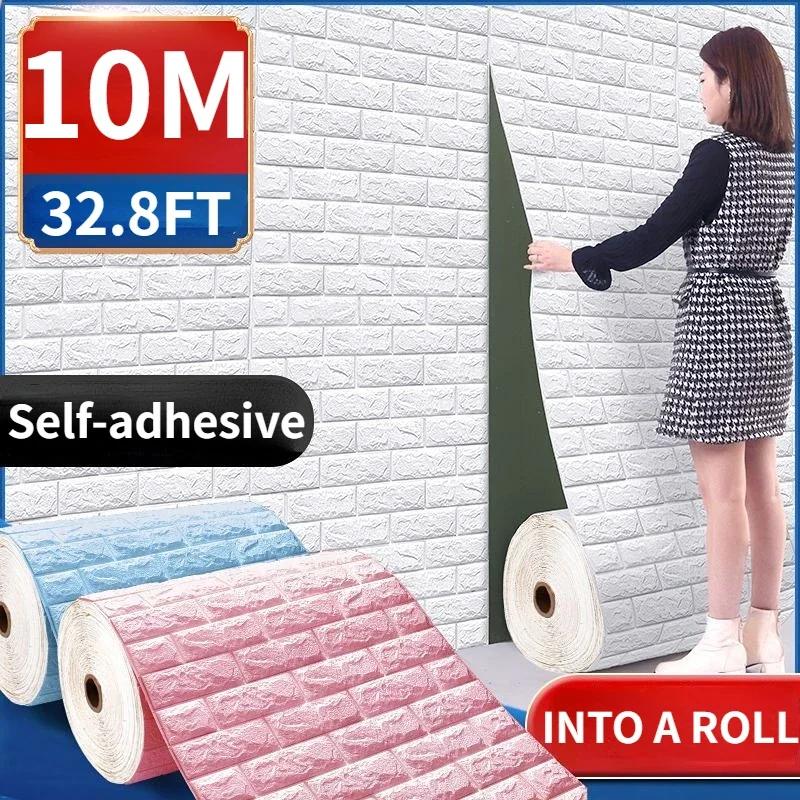 Product Introduction of 3D Foam Brick Wall Panels Stickers Self Adhesive Waterproof Living Room Wallpaper Wall Decal Home Decor Wallcovering TV Backdrop ( 70CM X 5m ) 7